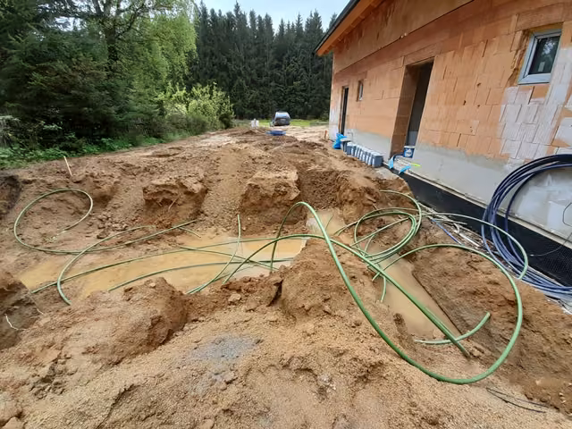 Zemní kolektory pro dva rekreační objekty