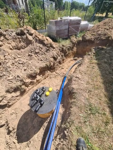 Zemní kolektor pro novostavbu rodinného domu